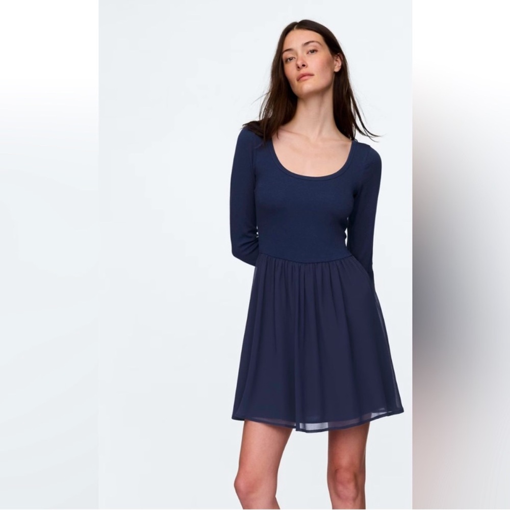 GAP Deep Blue Long Sleeve Dress